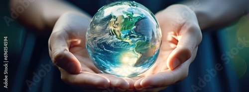 Sapphire Earth: A Gentle Hold on Our Fragile Home, environmental stewardship, care, and the need for global consciousness in preserving the fragile balance of our planet.