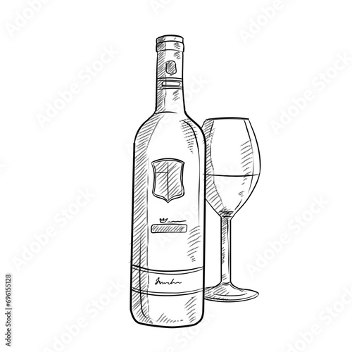 wine handdrawn illustration