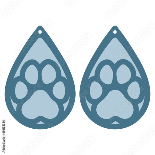 Paw Print Earrings