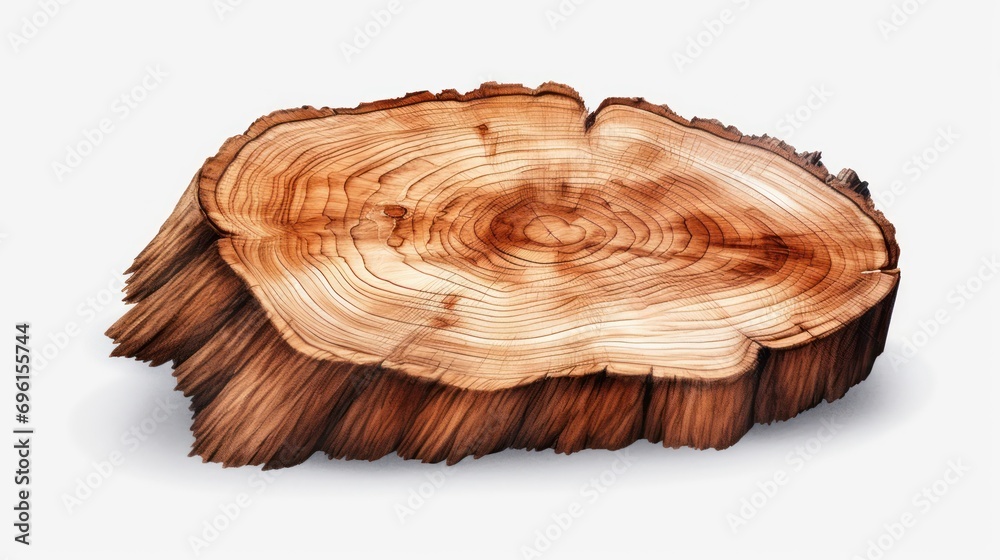 A wood themed clipart in a watercolor style, white background.
