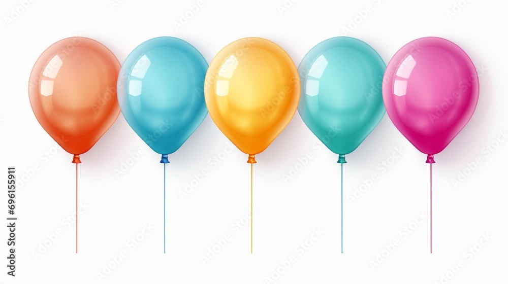 Set of multicolored helium balloons with clipping path. Element of decorations for Birthday party, wedding or festival. Set of multicolored helium balloons with clipping path. Element of decorations for Birthday party, wedding or festival.