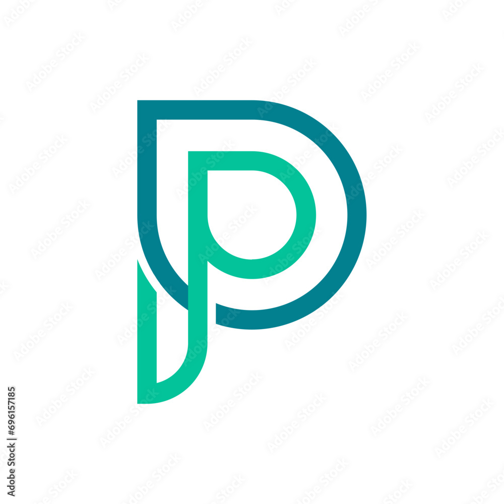 Monogram P design vector logo. Monogram initial letter mark P logo design. Monogram design vector logo. Monogram initial letter mark P logo design. Simple P monogram. Monogram P design logo
