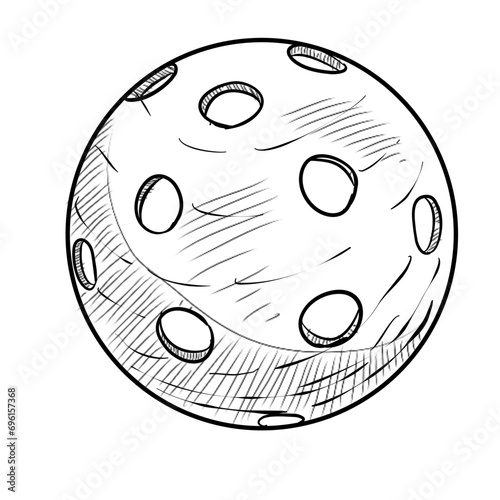 golf ball handdrawn illustration