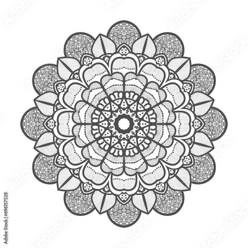 Vector luxury mandala template background and ornamental design for coloring page  greeting card  invitation  tattoo  floral mandala. 