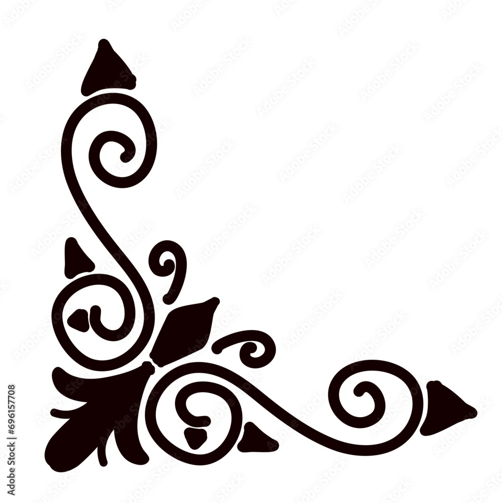 ornamental corners handdrawn illustration ornamental corners handdrawn illustration