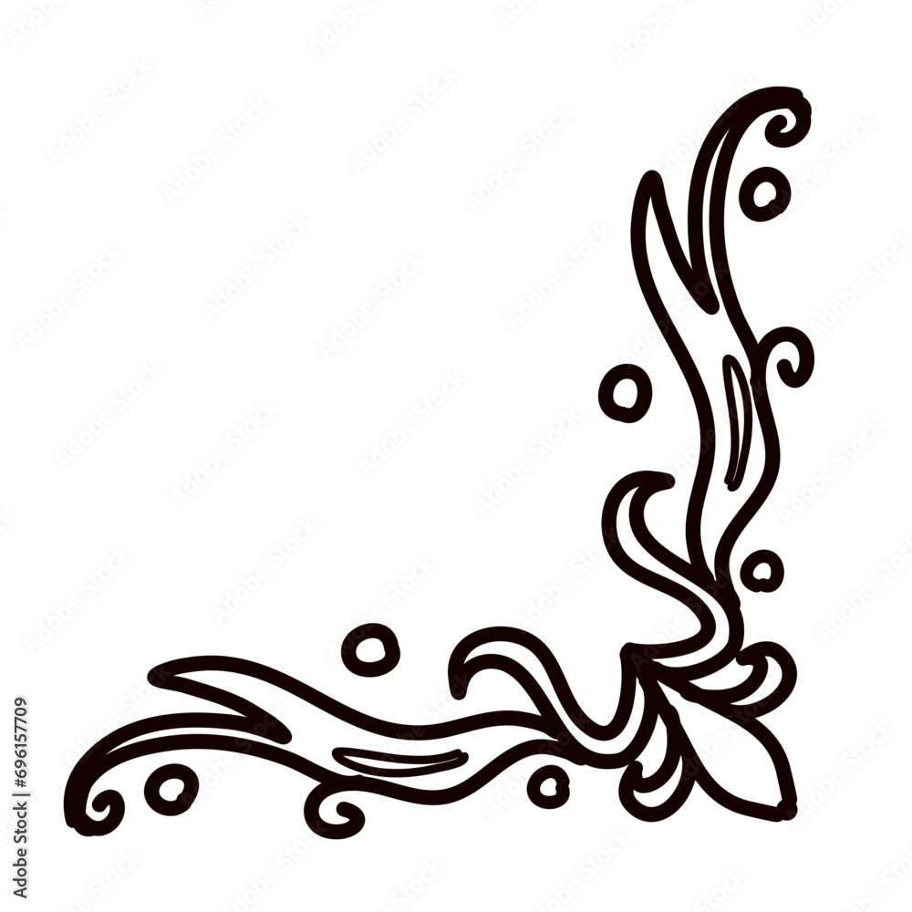 Fototapeta premium ornamental corners handdrawn illustration