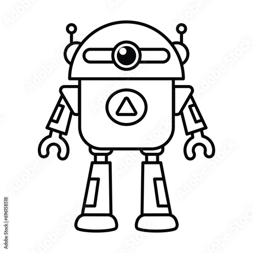 Robot icon vector on trendy design