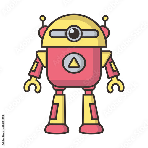 Robot icon vector on trendy design