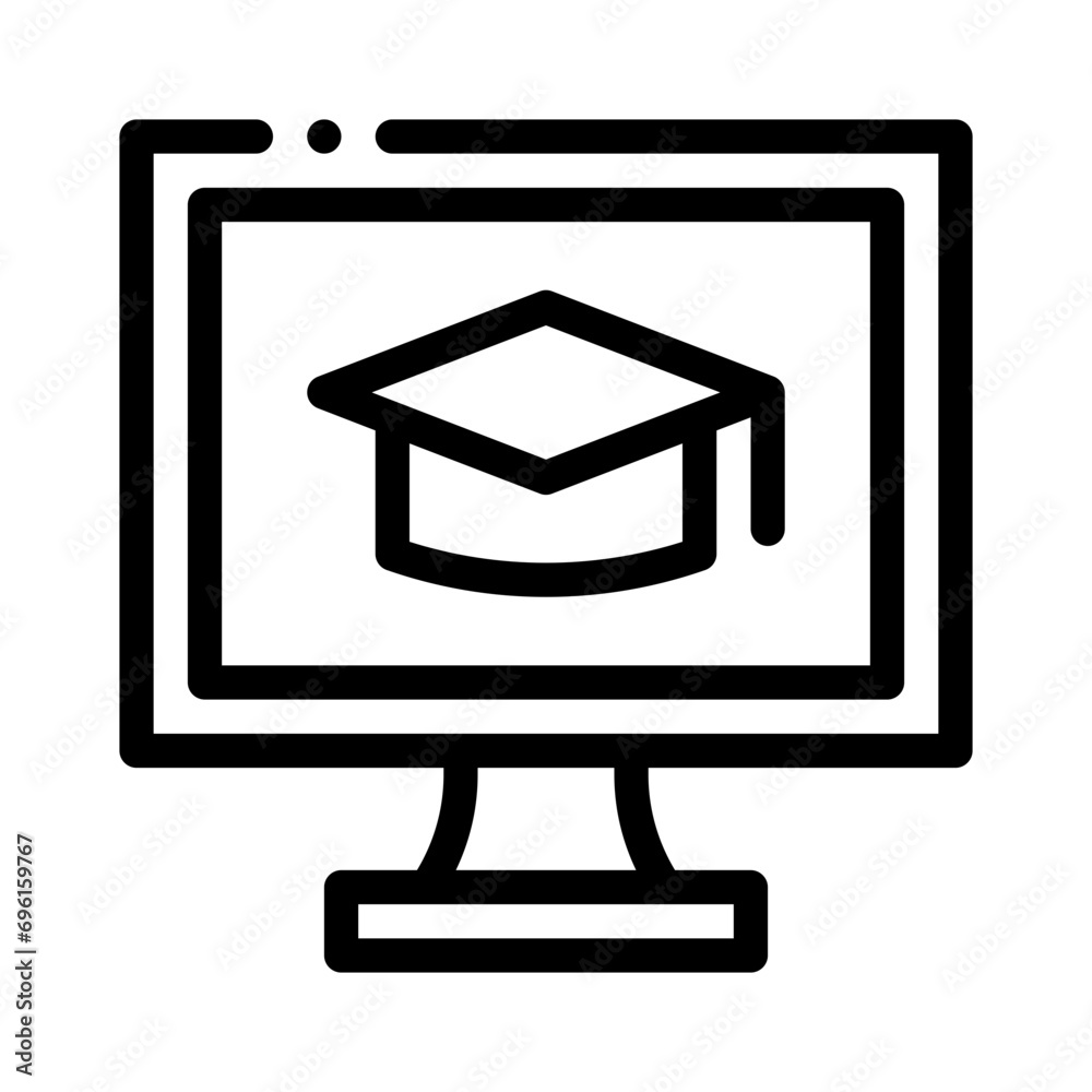 mortarboard line style icon for web and graphic design mortarboard line style icon for web and graphic design