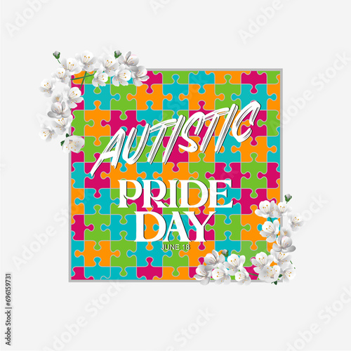 Vector illustration of World Pride Day. Autistic Pride Day.