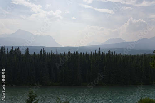 A Smoky Summer Day in the Canadian Rockies