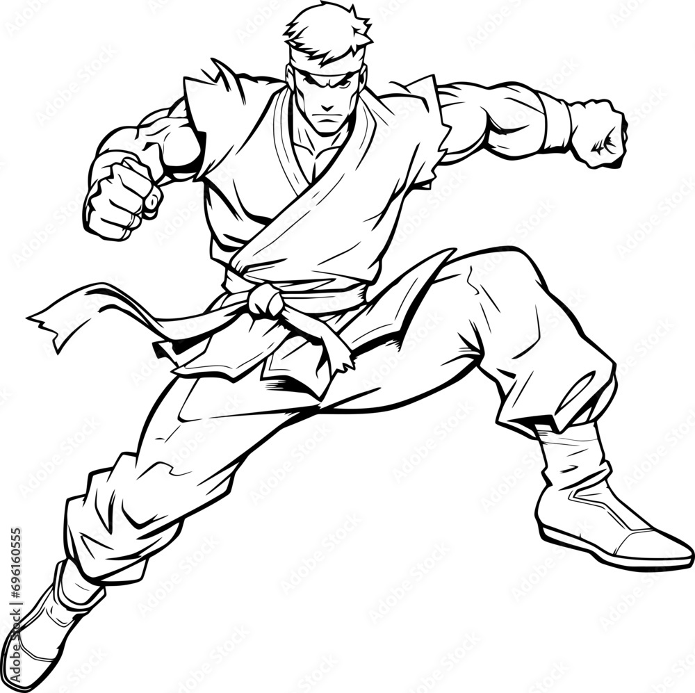 Fighter combat poses drawing Fighter combat poses drawing