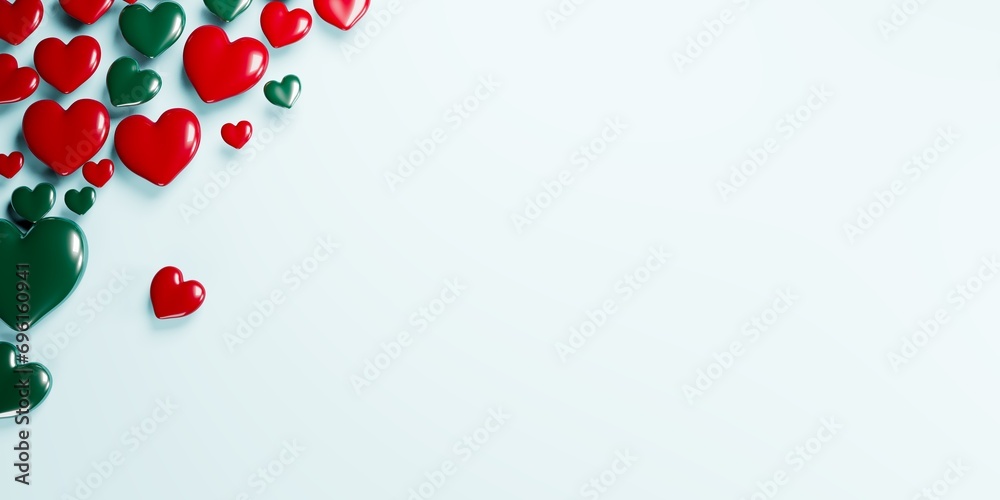 hearts with blank decoration.3d illustration. hearts with blank decoration.3d illustration.