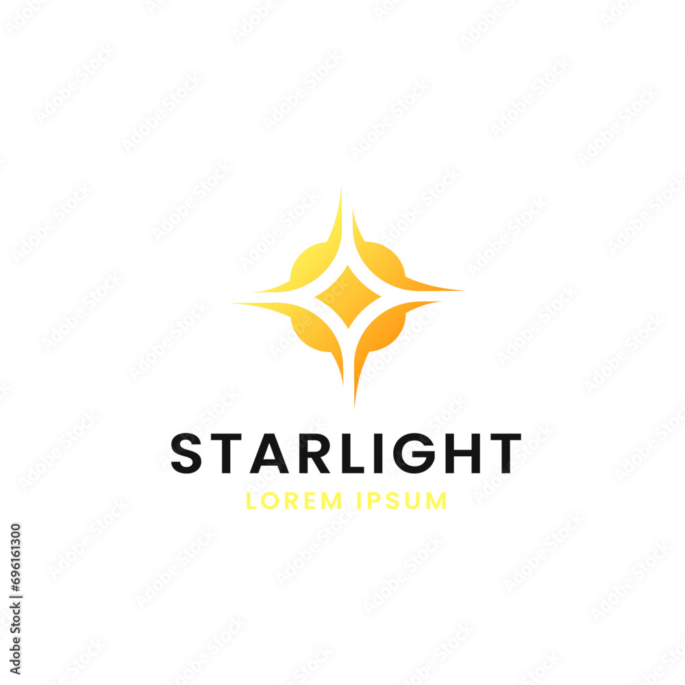 Star Light Bright Shiny Logo Vector Icon Template