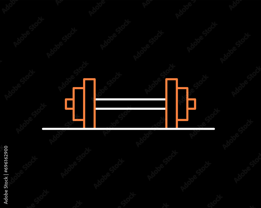 dumbbells illustration in dark style. Flat vector illustration. dumbbells illustration in dark style. Flat vector illustration.
