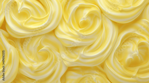 レモンアイスクリームのテクスチャー背景素材
