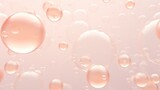 Pastel peach color underwater bubbles, beige abstract background