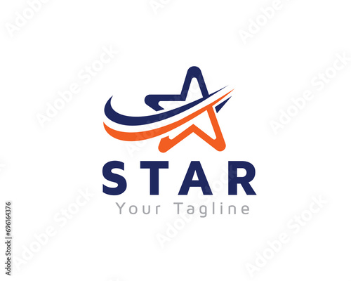 move fast abstract star logo icon symbol design template illustration inspiration