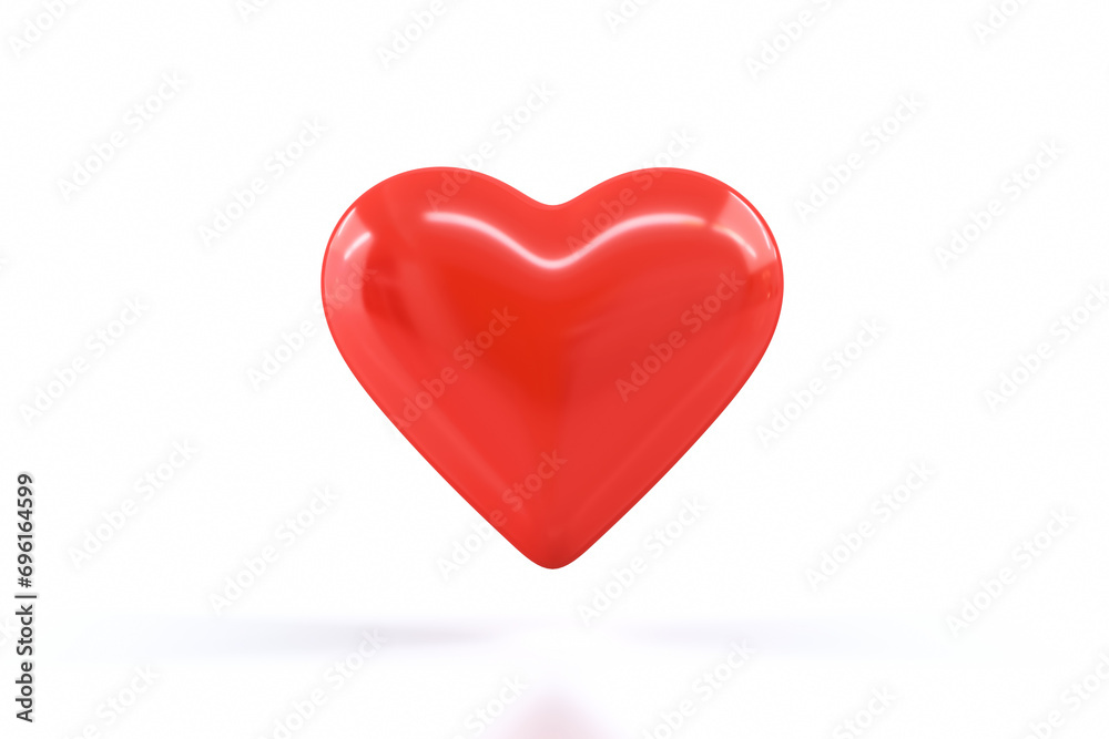 Red Candy Heart on isolated white background