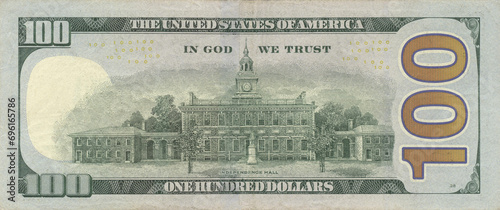 new hundred dollar bill back  photo