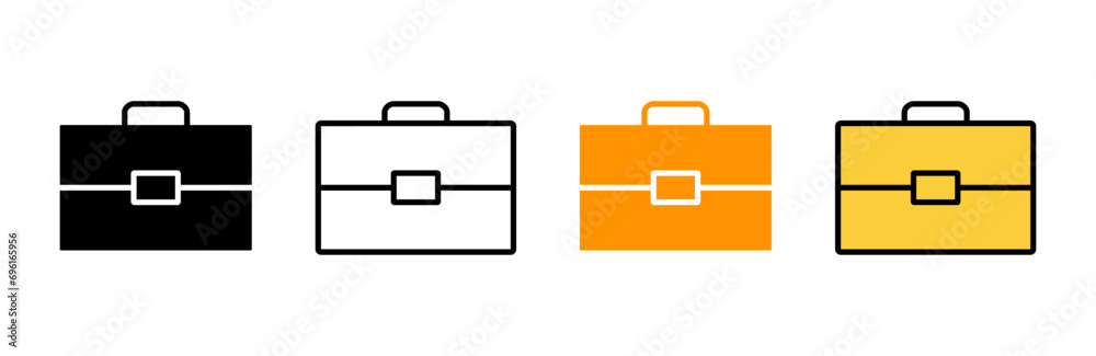 Briefcase icon set vector. suitcase sign and symbol. luggage symbol. Briefcase icon set vector. suitcase sign and symbol. luggage symbol.