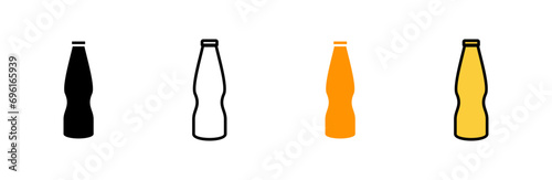 Bottle icon set vector. bottle sign and symbol