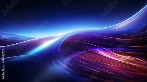 Abstract Blue Blu-red streamline background 