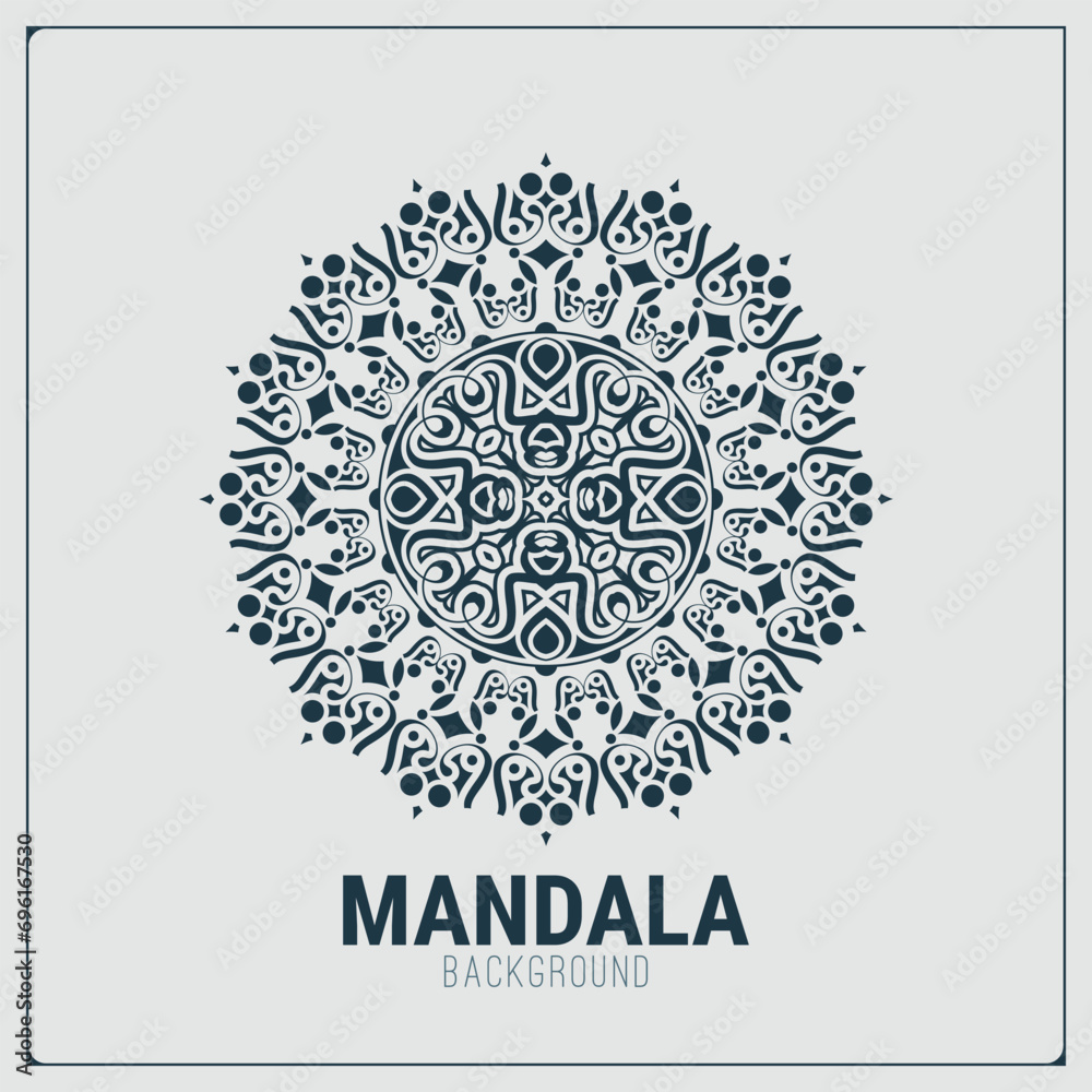 Mandala flat background design template Mandala flat background design template