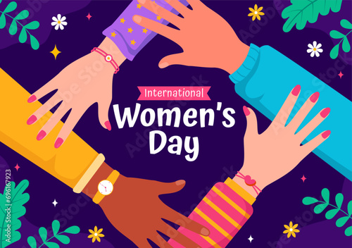 International Women's Day Vector Illustration on March 8 to Celebrate the Achievements and Freedom of Women in Flat Cartoon Background Design