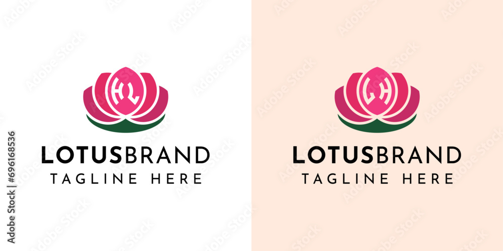 Letter HL and LH Lotus Logo Set, suitable for business related to lotus flowers with HL or LH initials. Letter HL and LH Lotus Logo Set, suitable for business related to lotus flowers with HL or LH initials.