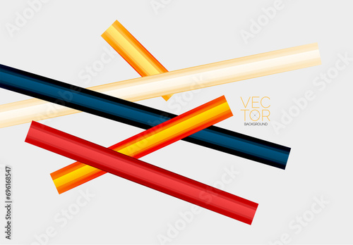 Abstract color straight lines vector background
