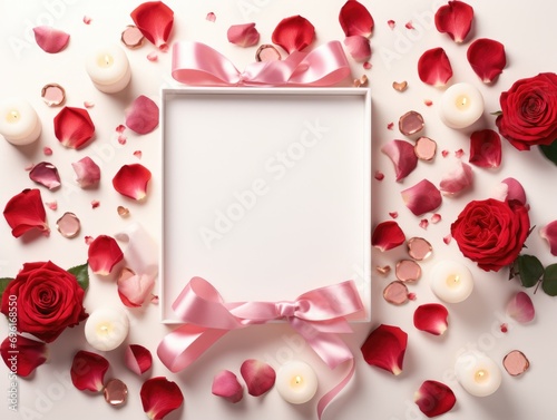 Valentine decorative theme background mockup