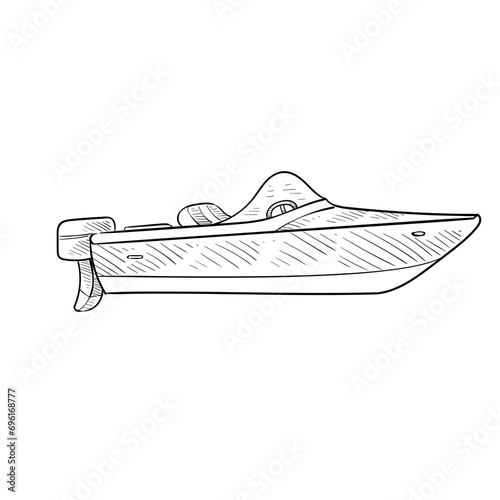 water vessels transport handdrawn illustration