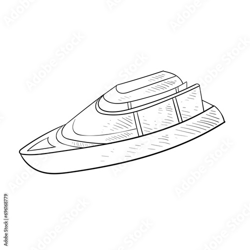 water vessels transport handdrawn illustration