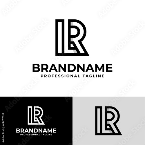 Letter ILR or LR Logo, suitable for any business ILR or LR initial. photo