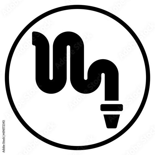 water hose glyph icon
