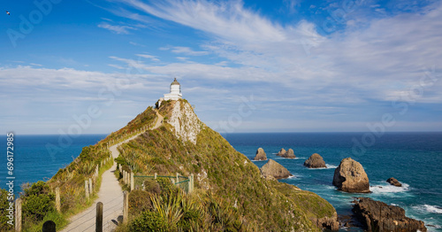The Catlins, Nugget Point Lighthouse, South Island, New Zealand. photo
