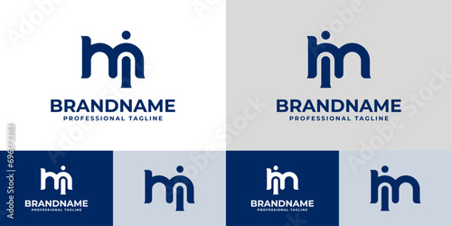 Letter MI Monogram Logo Set, suitable for business with MI or IM initials.