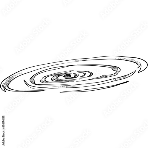 black hole handdrawn illustration