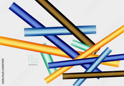 Abstract color straight lines vector background
