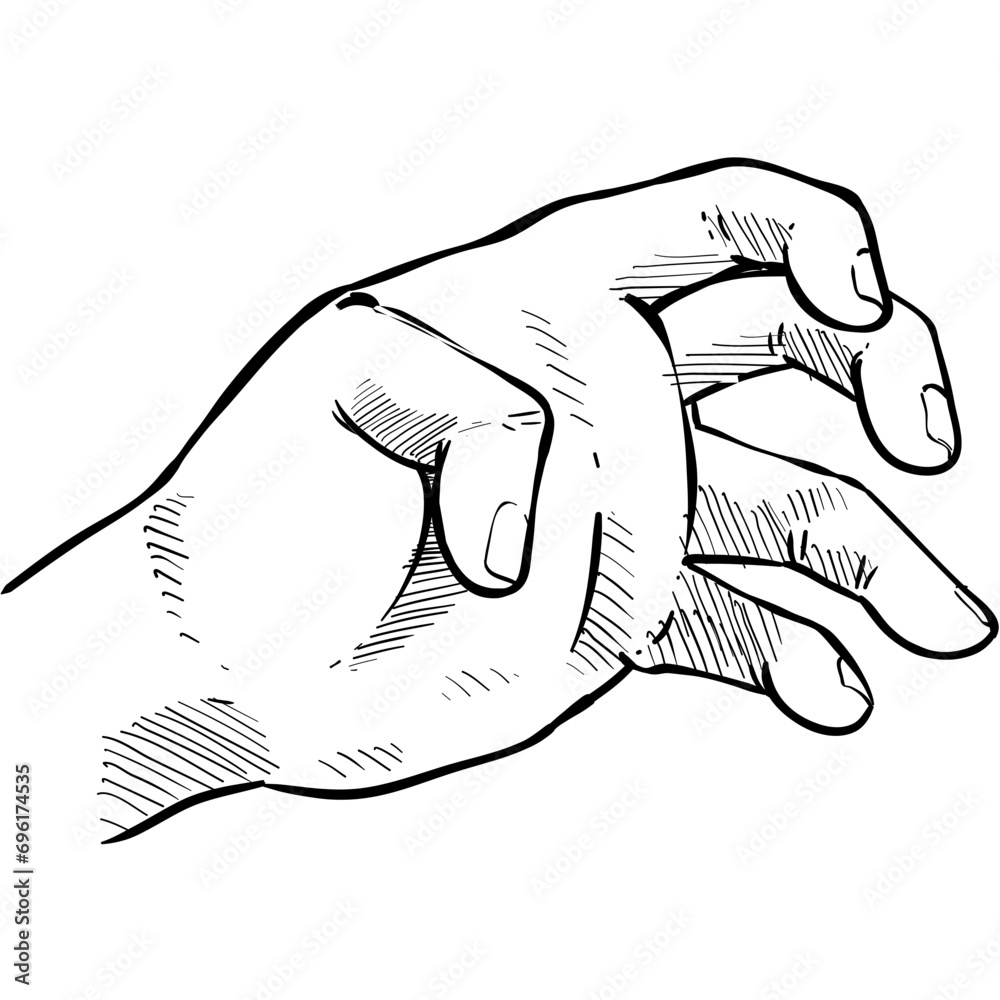 human hand gesture handdrawn illustration human hand gesture handdrawn illustration