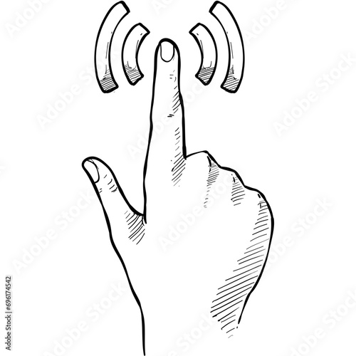 human hand gesture handdrawn illustration