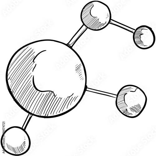 molecules handdrawn illustration