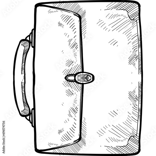 briefcase handdrawn illustration