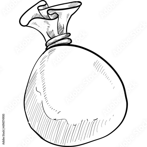 moneybags handdrawn illustration
