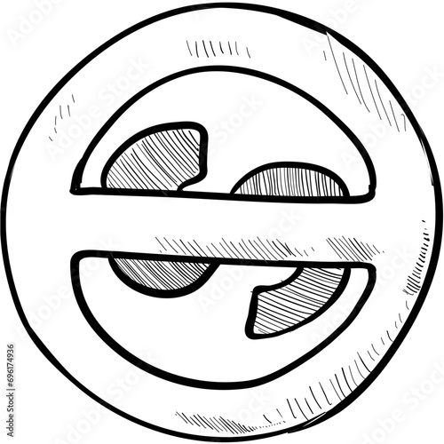 no money handdrawn illustration