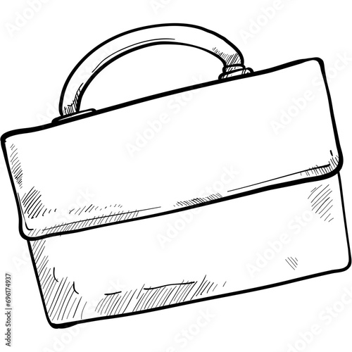 briefcase handdrawn illustration