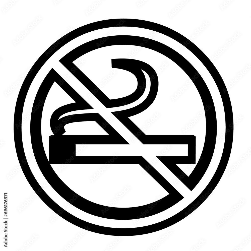 No smoking sign isolated No smoking sign isolated