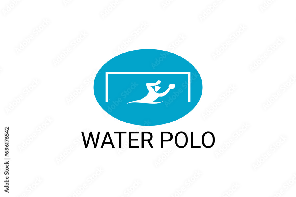 water polo vector line icon. playing water polo. sport  pictogram illustration.