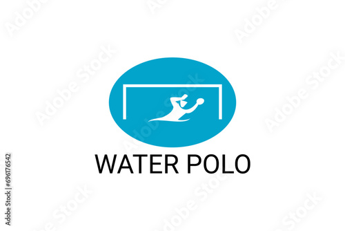 Free Download water polo vector line icon. playing water polo. sport  pictogram illustration. - GFXLoad